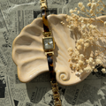 Gold Tortoiseshell Rectangle Watch