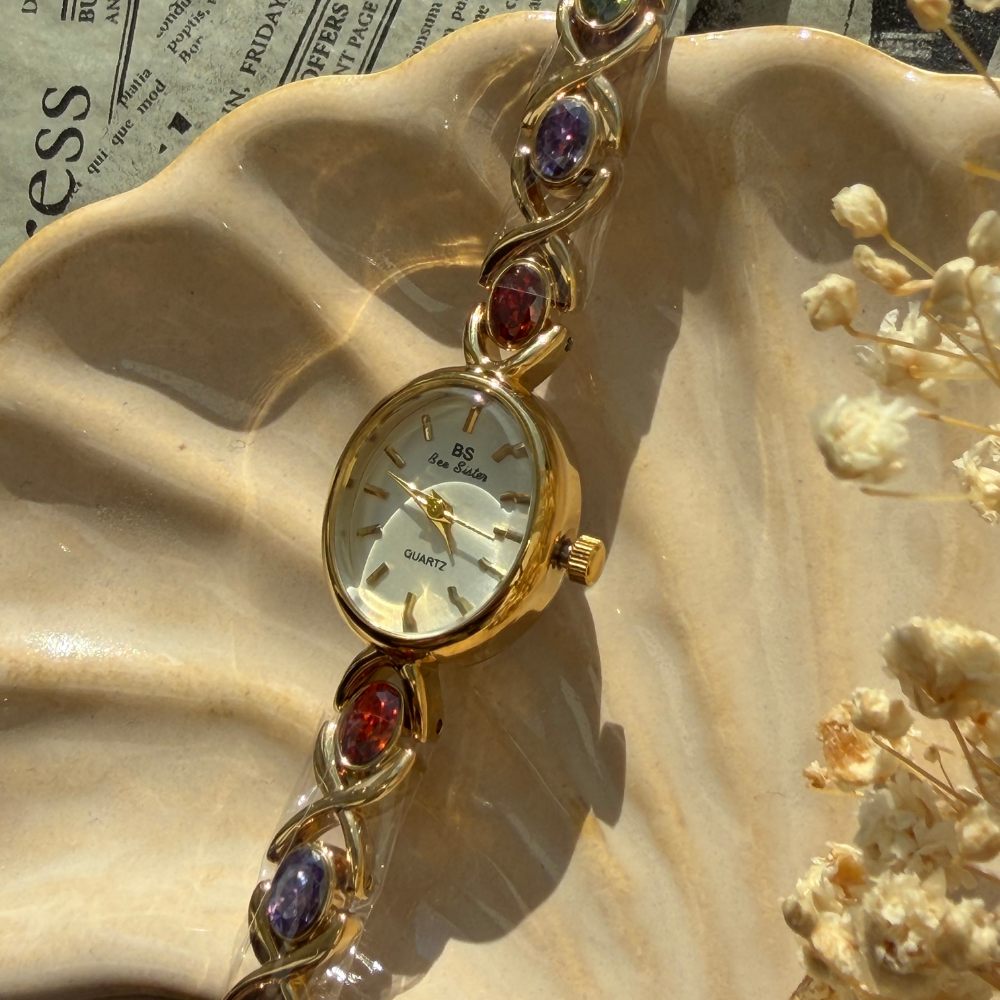 Gold Rainbow Gem Watch