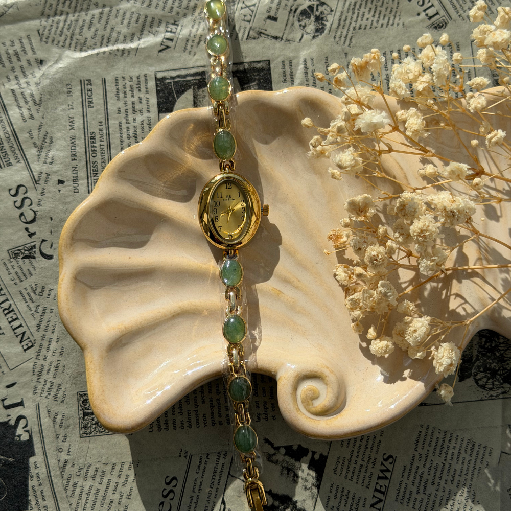 Gold Mint Watch