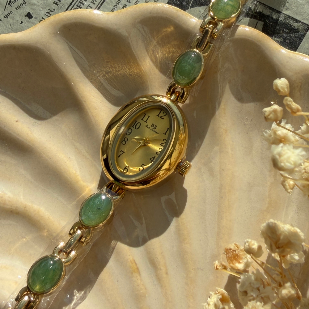 Gold Mint Watch