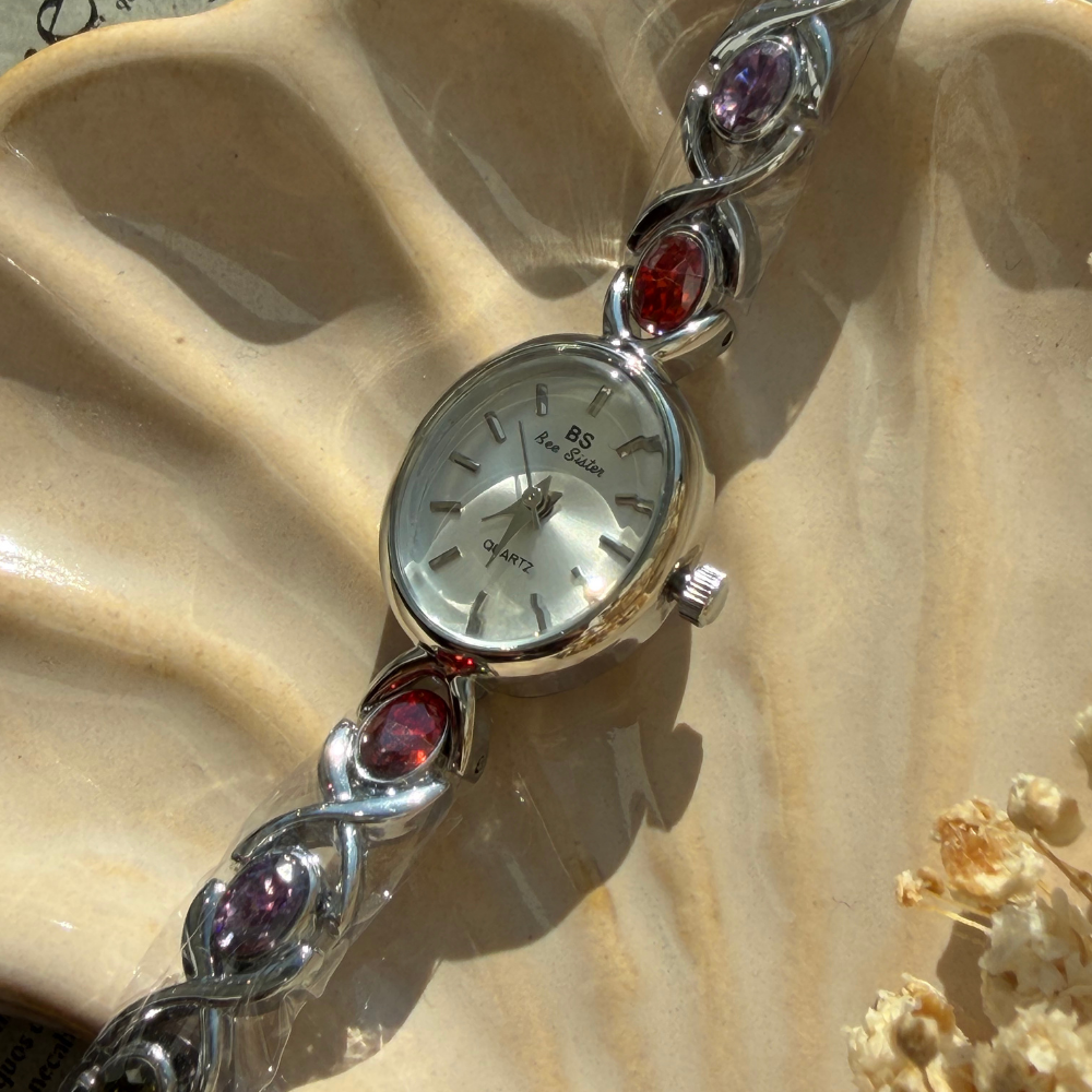 Silver Rainbow Gem Watch
