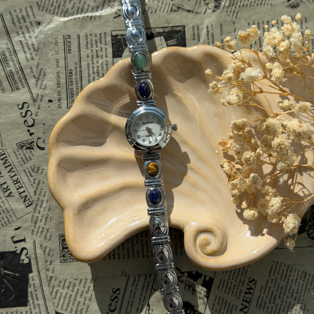 Silver Gem Bracelet Watch