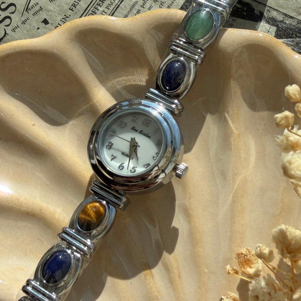 Silver Gem Bracelet Watch
