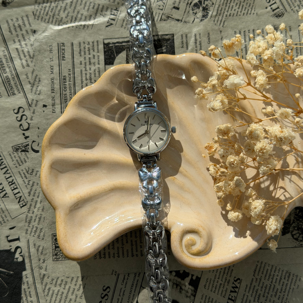 Silver Bow Watch