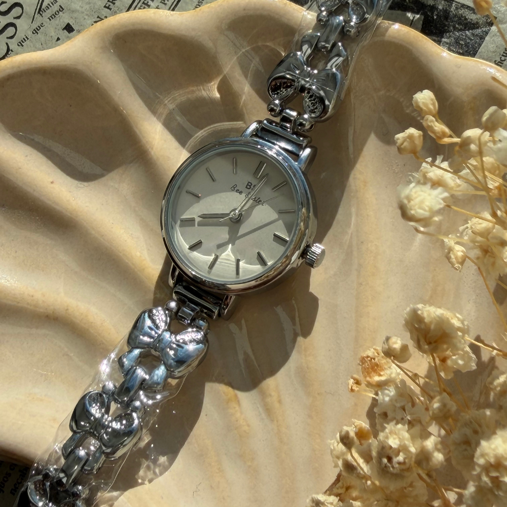 Silver Bow Watch