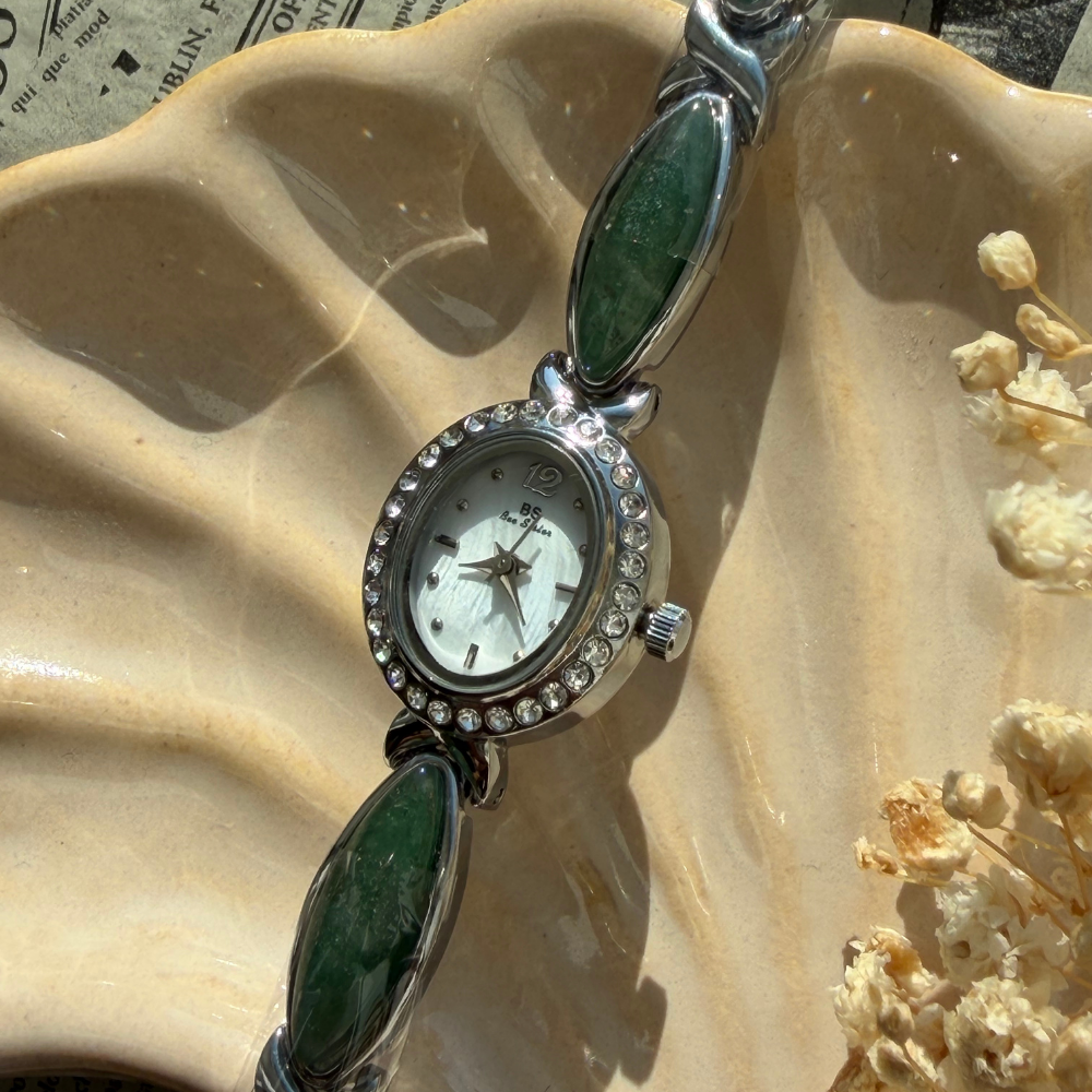 Silver Jade Watch