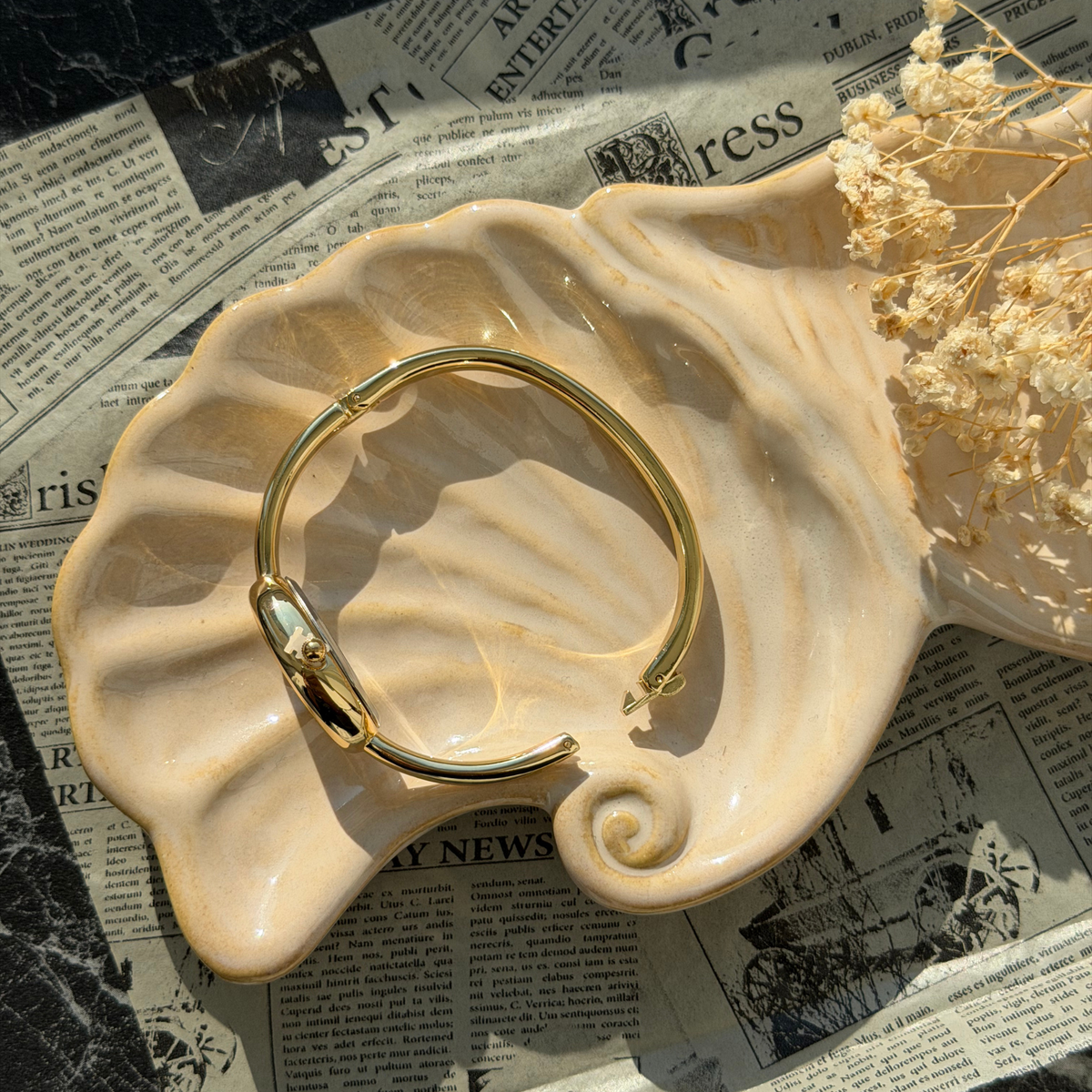 Gold Oval Watch